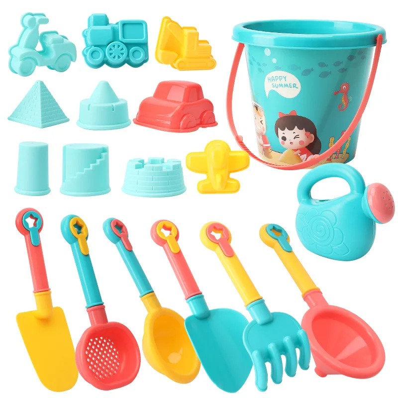 Kids Outdoor Storage - 18 adet plaj oyuncak seti kova