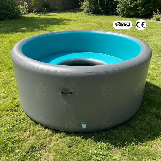 Kids Outdoor Water Park - Yerleşik Şişme Yüzme Havuzu, Minderli Aile