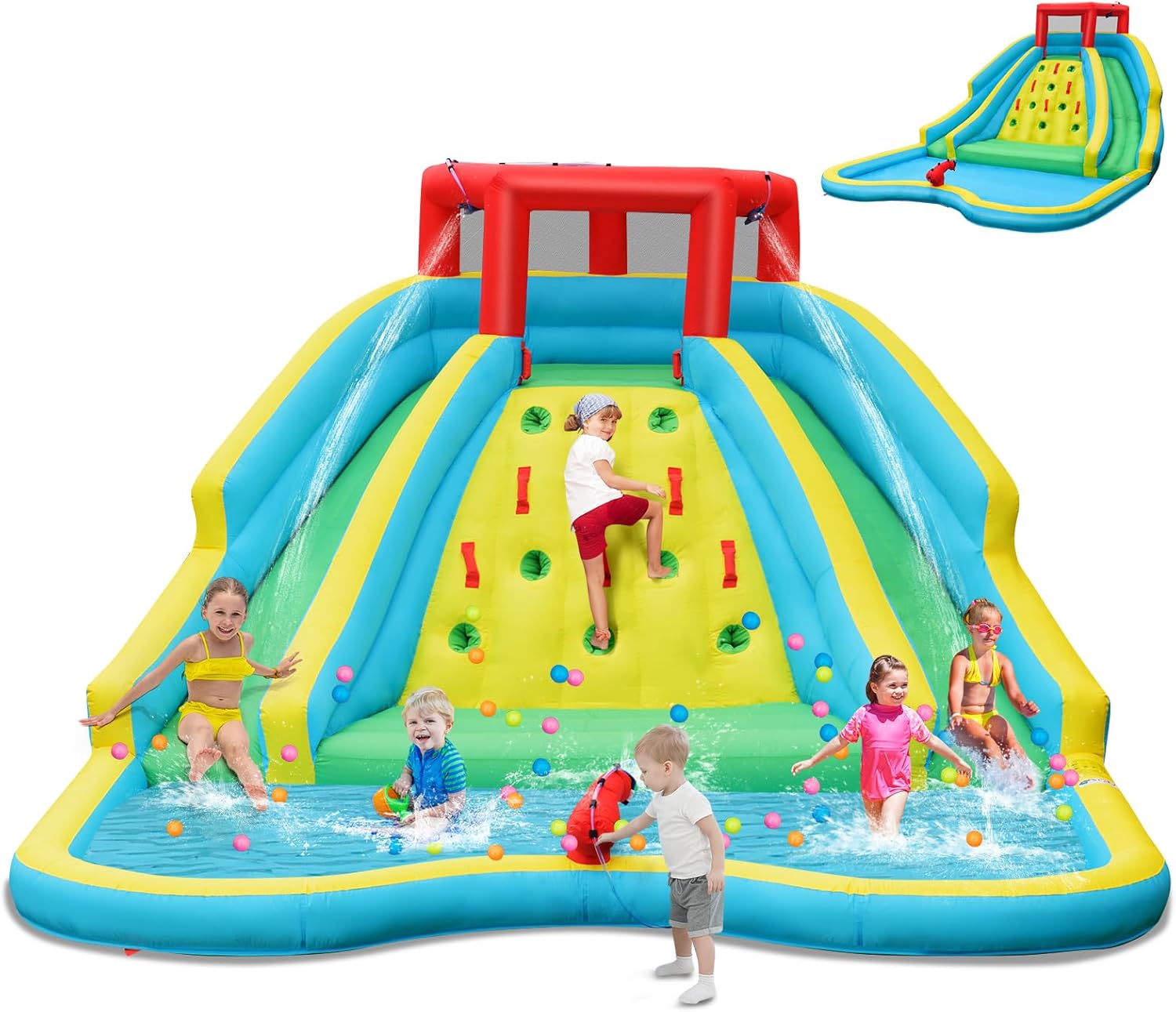 Kids Outdoor Water Slide - Çocuklar için Dev Şişme Su Kaydırağı,