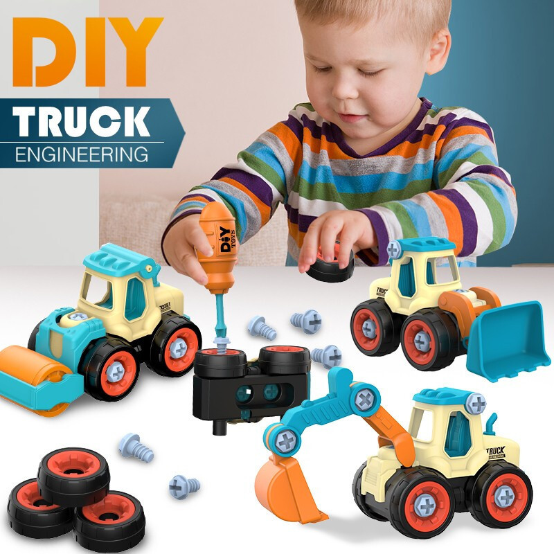 Kids Outdoor Excavator - Somun Sökme Yükleme Boşaltma Mühendislik Kamyon