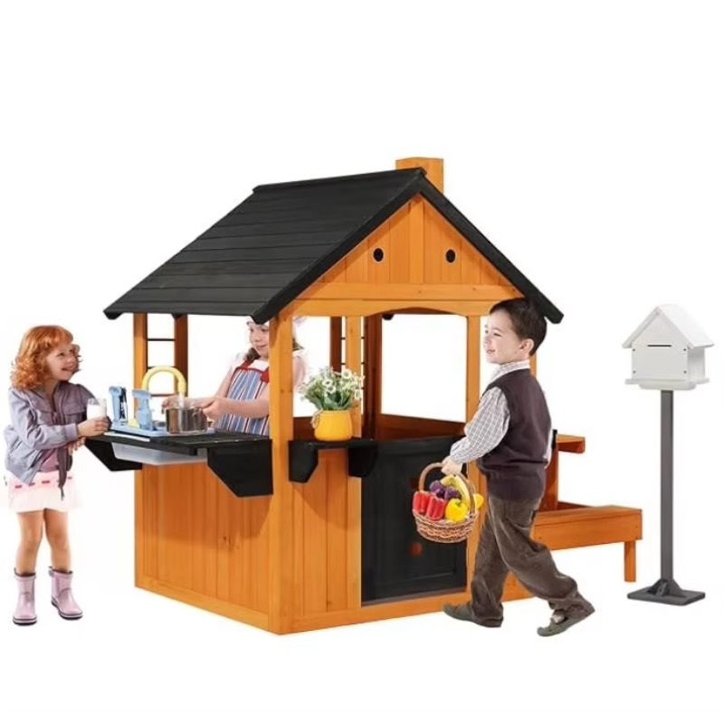 Kids Outdoor Sink - Çocuklar için Ahşap Oyun Evi, Dış