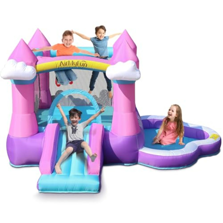 Kids Outdoor Water Slide - 3-8 yaş arası çocuklar için pembe