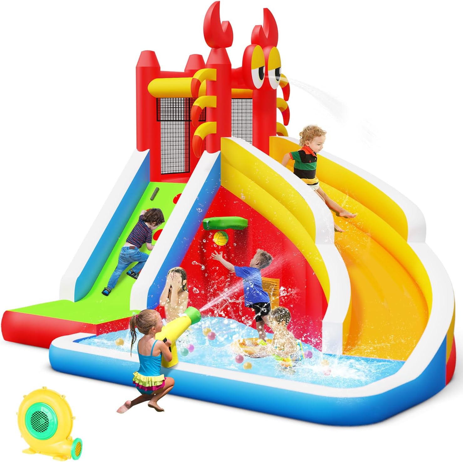 Kids Outdoor Water Slide - Çocuklar için Su Kaydıraklı Büyük Şişme