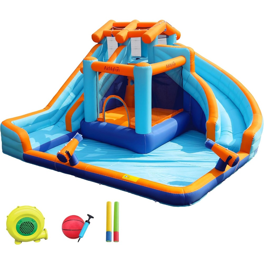 Play Kids Outdoor - Büyük Su Kaydıraklı Zıplama Evi, Su