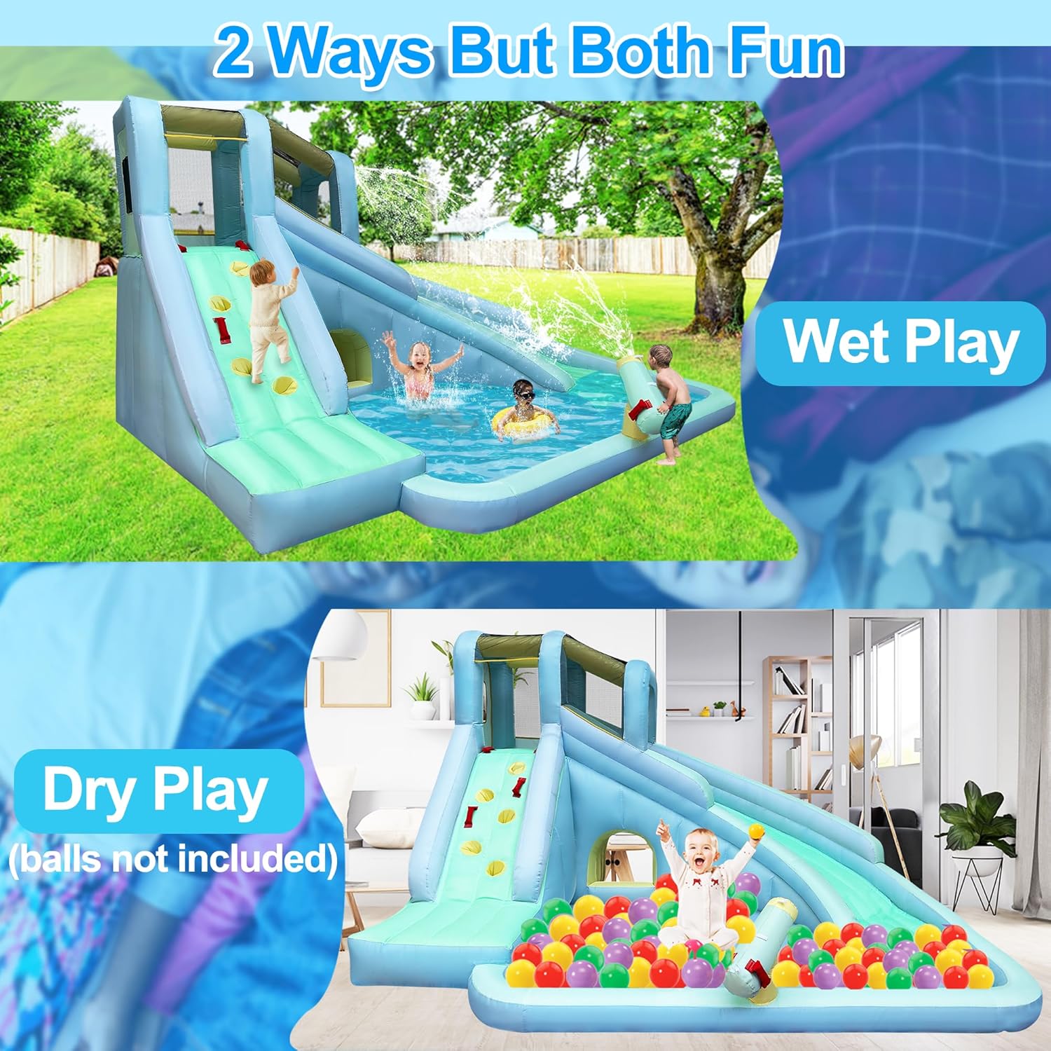 6'sı 1 Arada Şişme Çocuk Oyun  - Kids Outdoor Water Slide incelemesi ve fiyatı