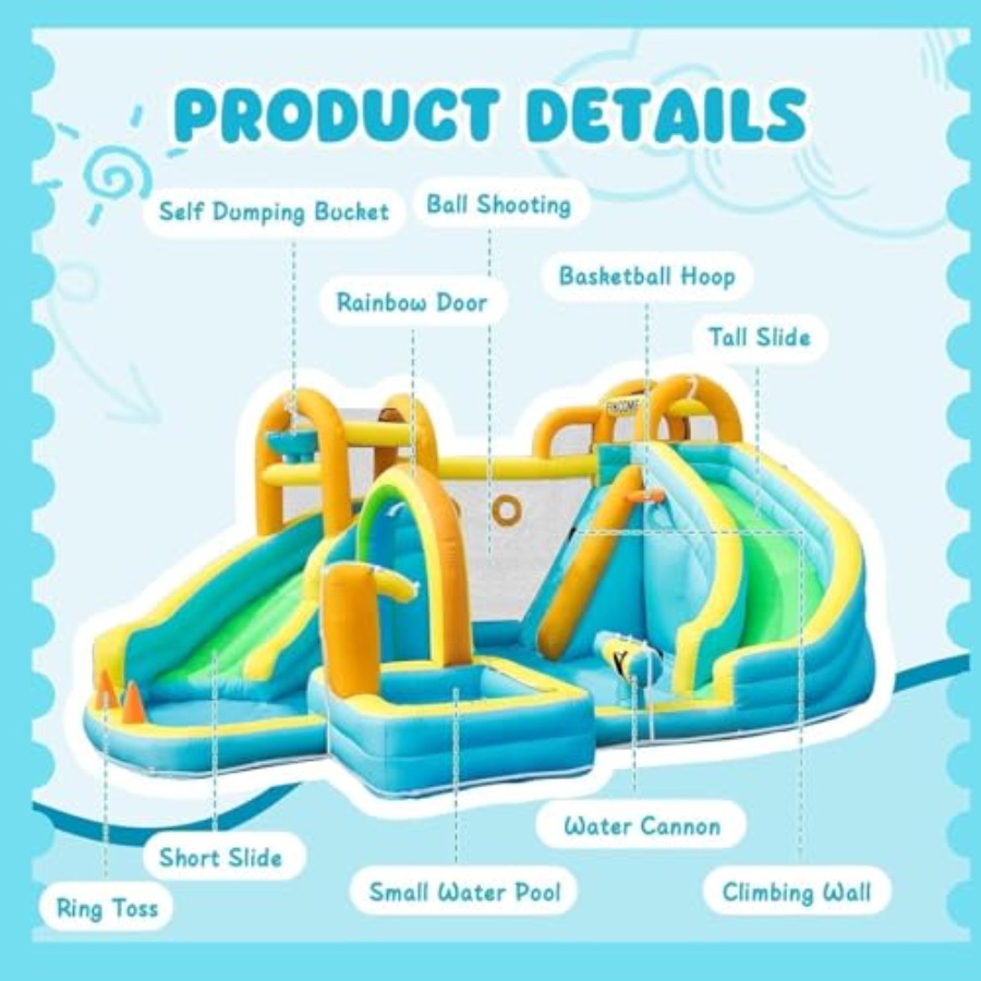 Çocuklar için arka bahçe açık  - Kids Outdoor Water Slide incelemesi ve fiyatı