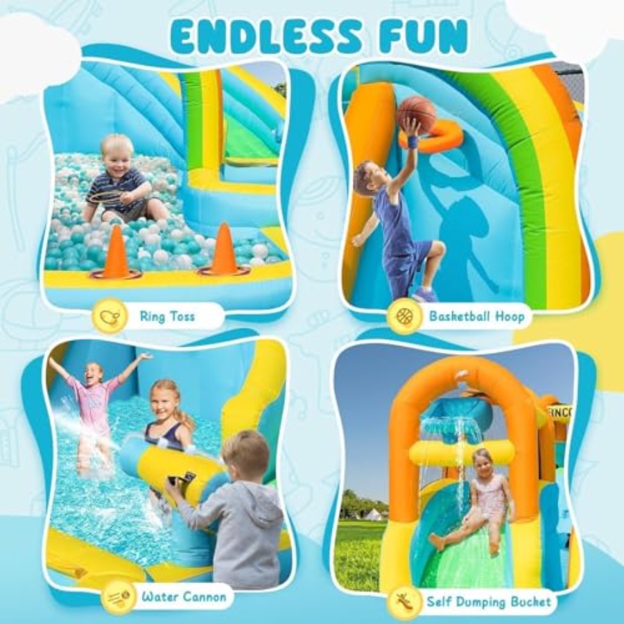 Çocuklar için arka bahçe açık  - Kids Outdoor Water Slide incelemesi ve fiyatı