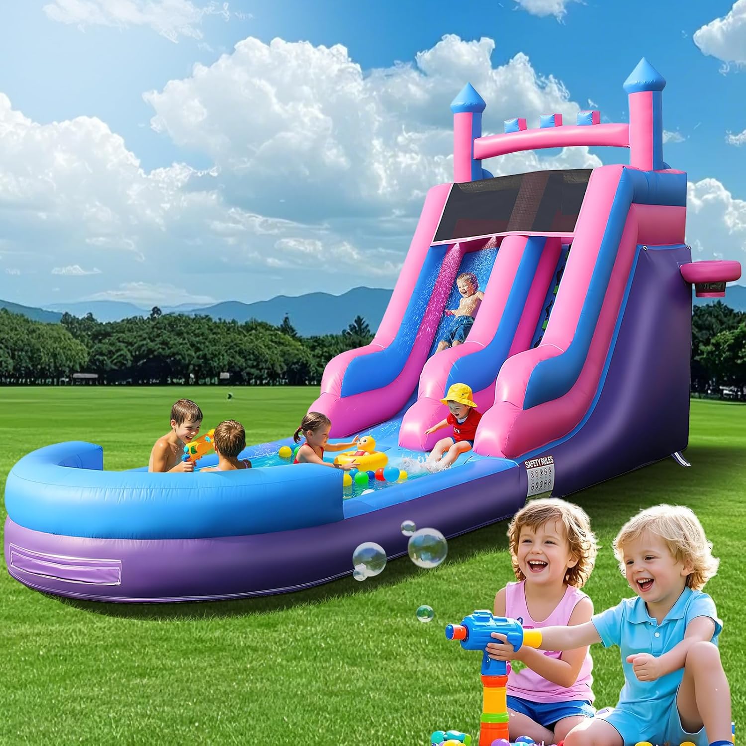 26,2 FT Ağır Hizmet Tipi Şişme - Kids Outdoor Water Slide incelemesi ve fiyatı