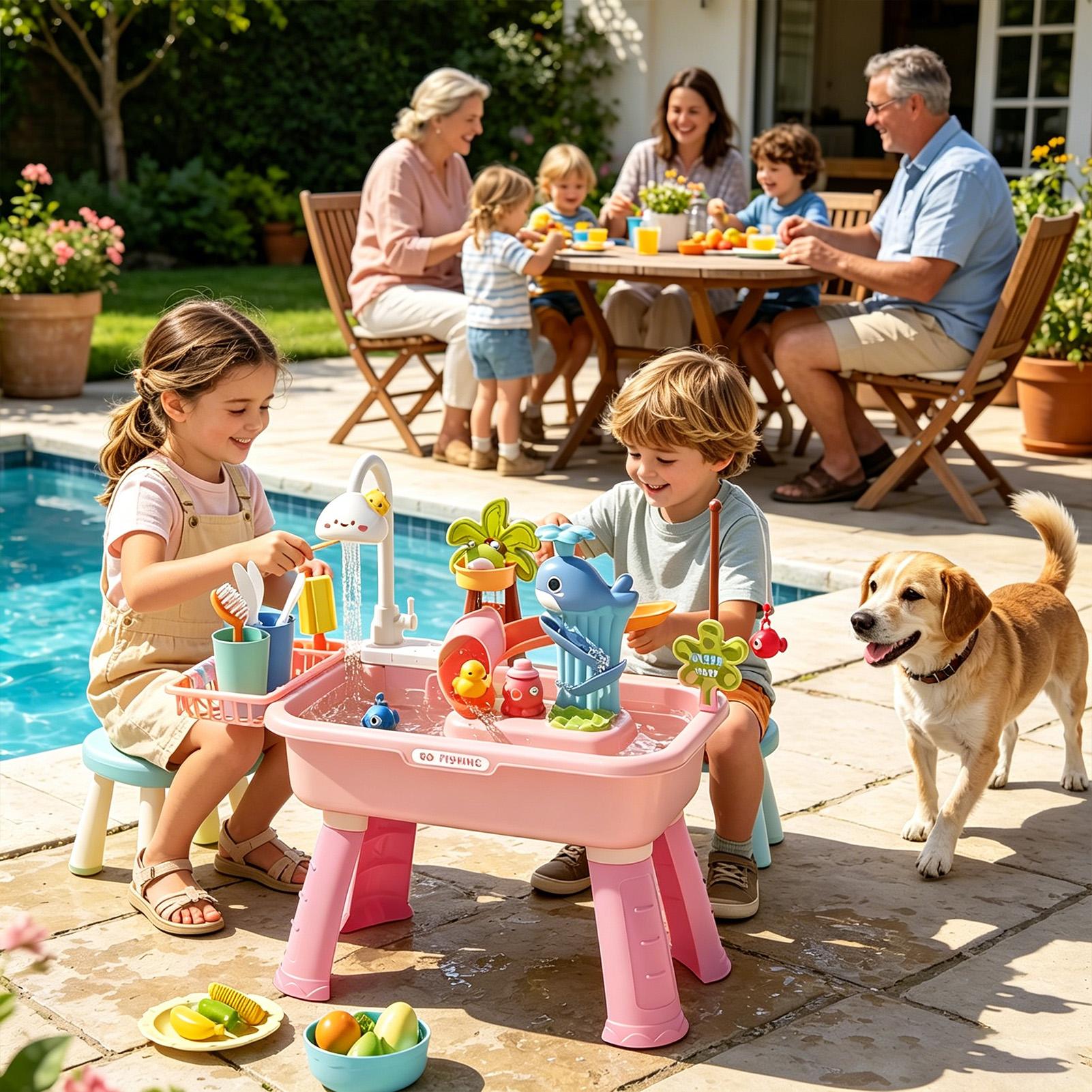 Çocuklar için Su Masası ve Pom - Kids Outdoor Sink incelemesi ve fiyatı