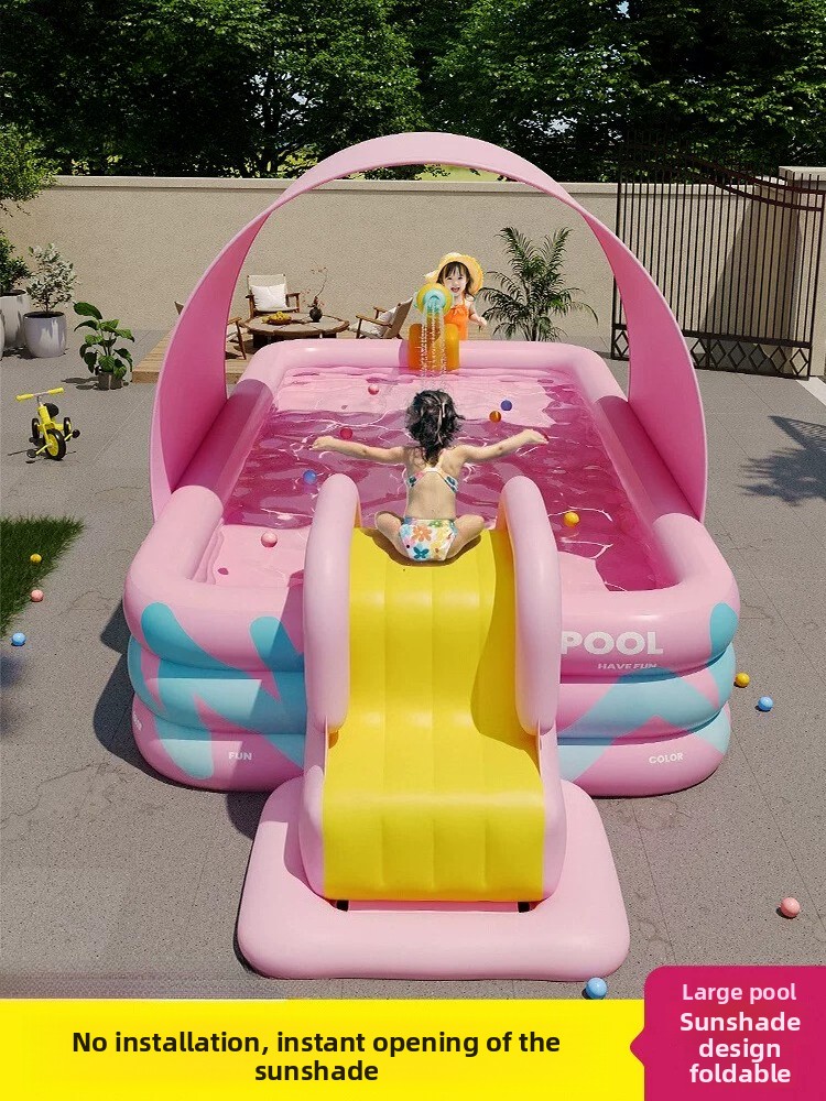 Güneşlikli Şişme Havuz, Katlan - Kids Outdoor Water Slide incelemesi ve fiyatı