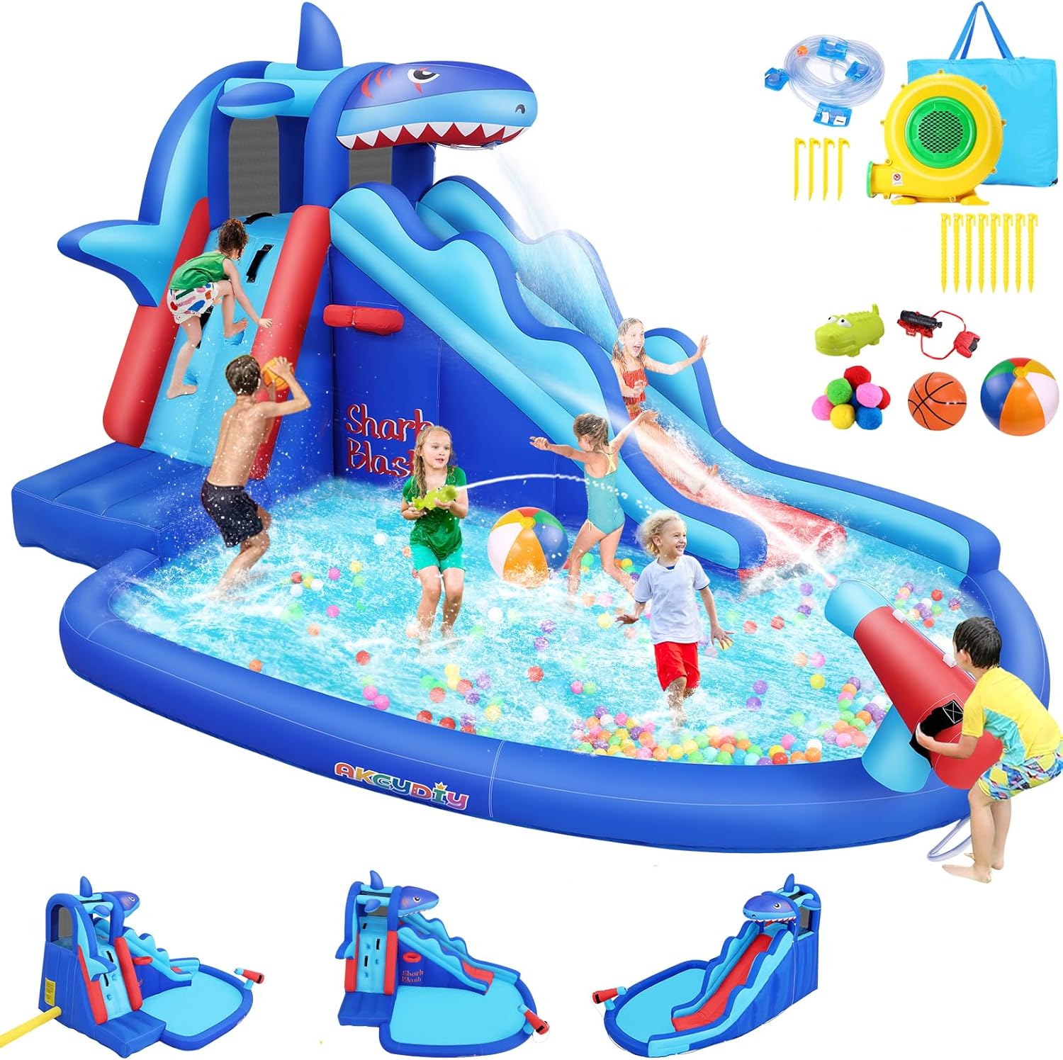 Çocuklar İçin Köpekbalığı Tema - Kids Outdoor Water Slide incelemesi ve fiyatı