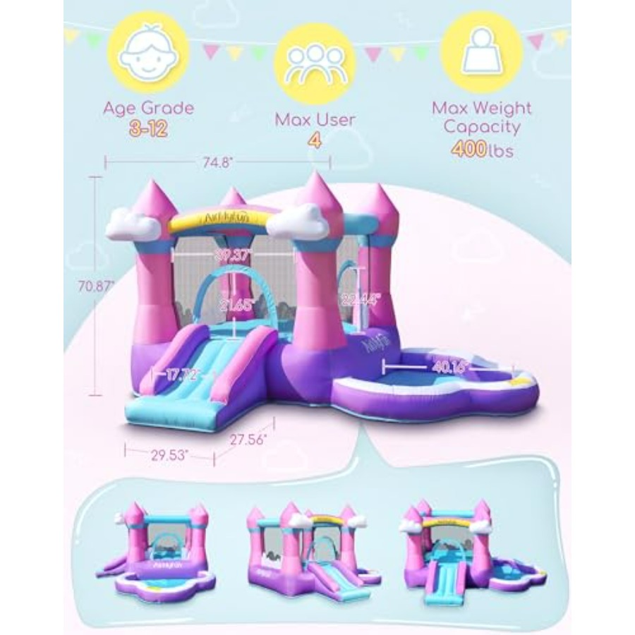 3-8 yaş arası çocuklar için pe - Kids Outdoor Water Slide incelemesi ve fiyatı