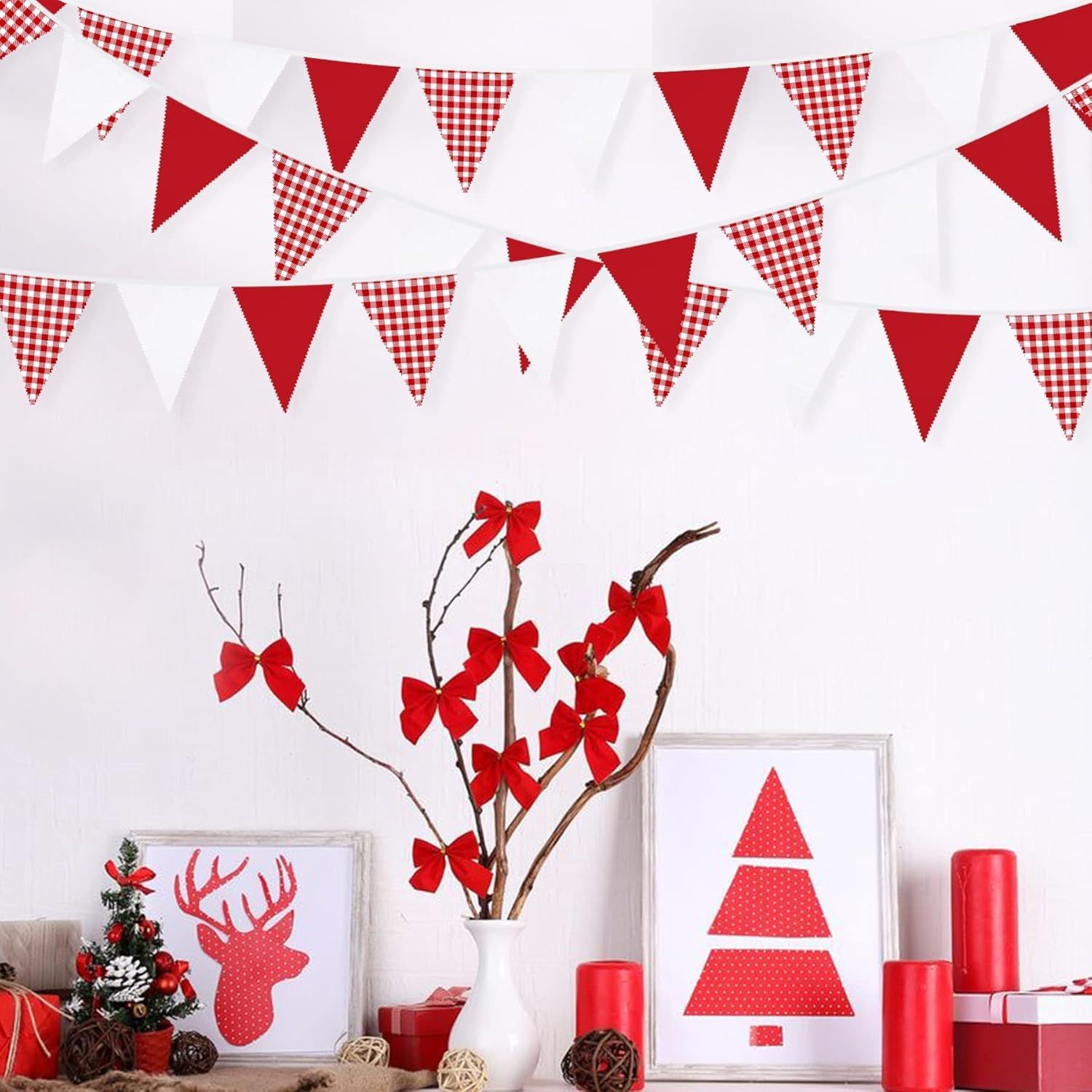 Kırmızı ve Beyaz Banner Üçgen  - Kids Outdoor Garden Set incelemesi ve fiyatı